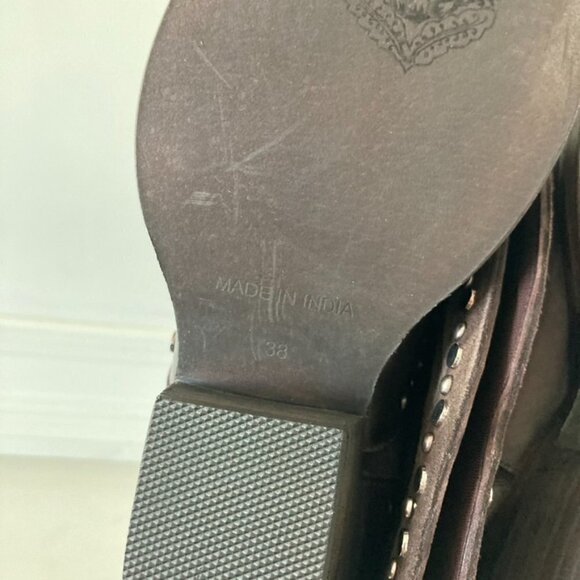 NWOB Free People Jaxon Studded Brown Suede Western Boots - Picture 9 of 9